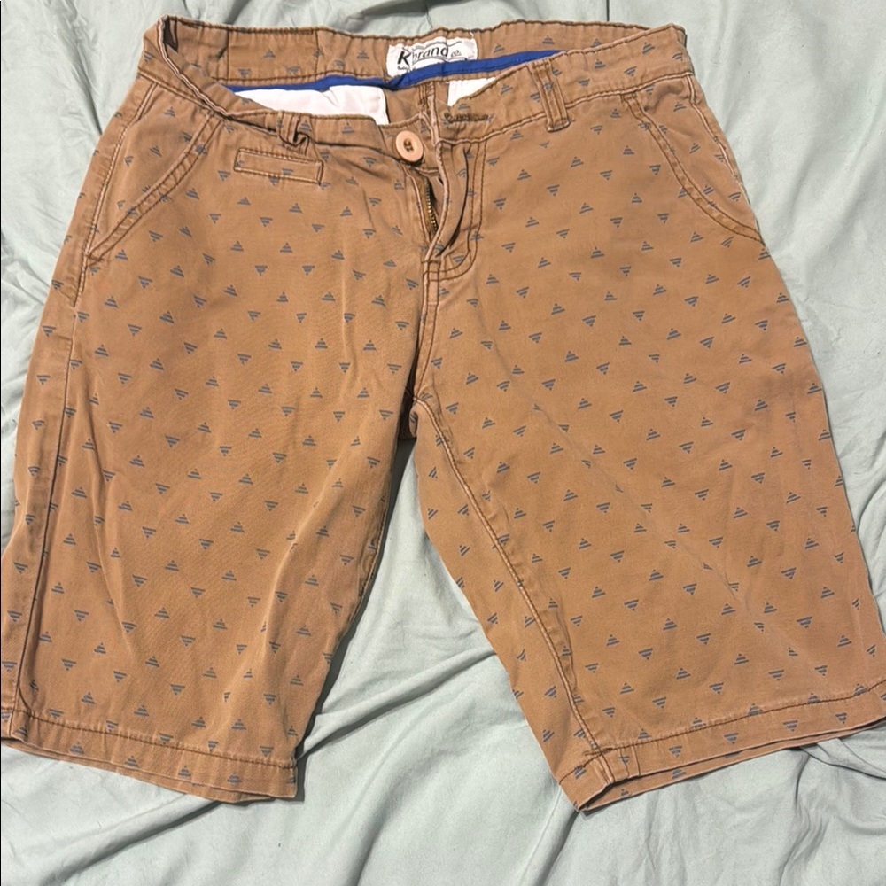 Kanu Surf Men's Patterned Tan Shorts